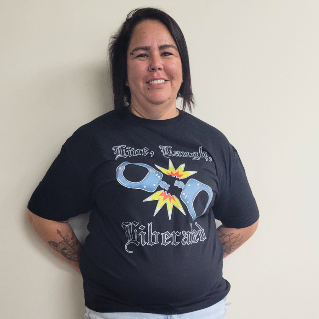 LIVE, LAUGH, LIBERATED Prisoners’ Justice Day T-Shirt